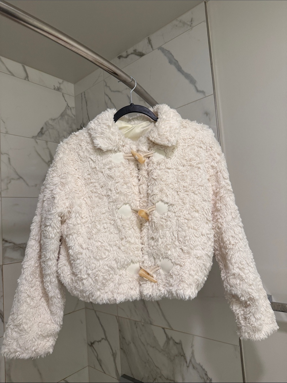 Cozy Cream Faux Fur Toggle Jacket